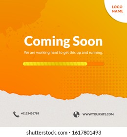 Social Media Post Or Banner Template For Coming Soon Design