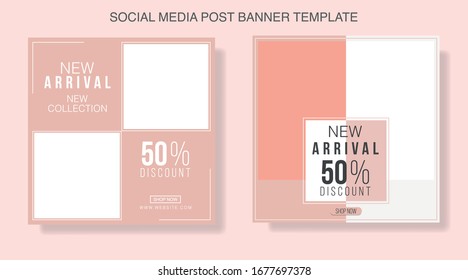 Social media post banner template for fashion sale