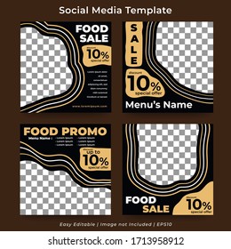 Social Media Post Banner Template for Food Promotion