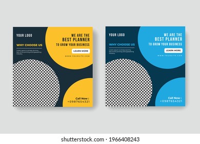 social media post banner template