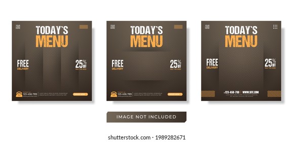 Social Media Post Banner Template Themed Food Menu.