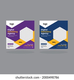 Social media post banner template