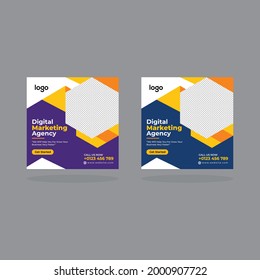 Social media post banner template