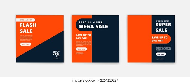 Social media post banner template for online business. Suitable for social media posts and web ads.