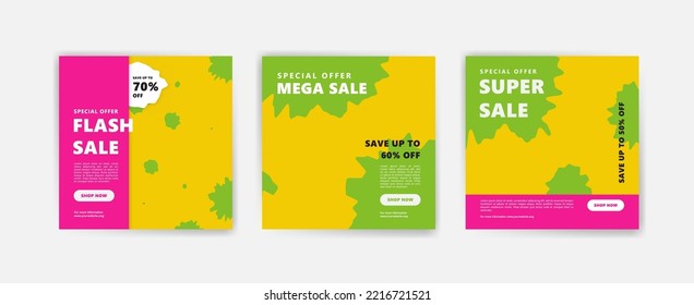 Social media post banner template for online business. Suitable for social media posts and web ads.