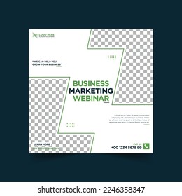 Social media post banner template design vector illustration