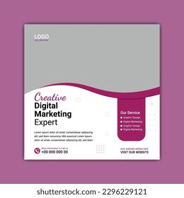 Social Media Post Banner Template for Digital Business Marketing