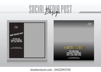 social media post and banner template to promote beauty therapy center and spa