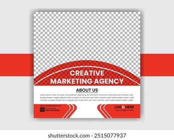 Social Media Post Banner Template und Creative Marketing Agentur Post Vektor Design