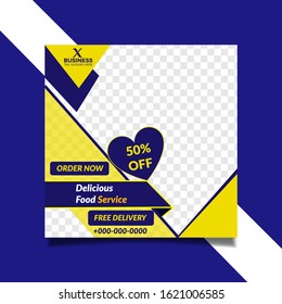 Social media post banner vector