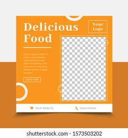 Social Media Post Banners for Food Promotion.Editable Post Template Food Promotion