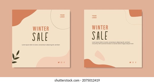 Social Media Post Banners Sale poster vector template