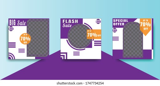 Social Media Post Banners Template Editable for Digital Marketing Promotion