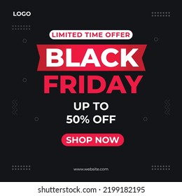 Social media post black friday template design for marketing campaign