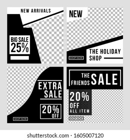 social media post black and white collection 