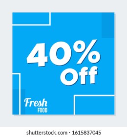 Social media post with blue color concept. Suitable for promotion purpose. Sale banner template illustration. Editable Social media banner