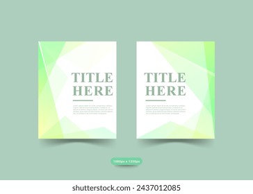 Social media post business, green and yellow gradient, geometric, abstract background. Vector,eps10