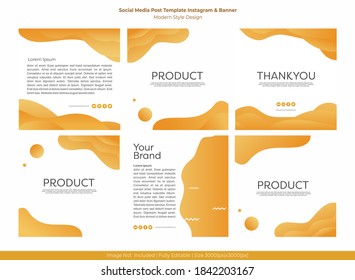 SOCIAL MEDIA POST BUSINESS TEMPLATE & BANNER MODERN STYLE YELLOW COLOR Page 02