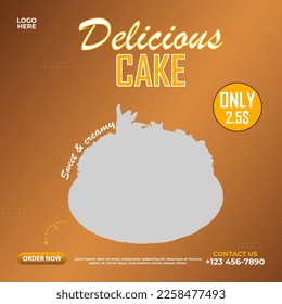 Social media post for cake
