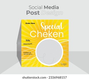 Social media post card web banner template modern design.