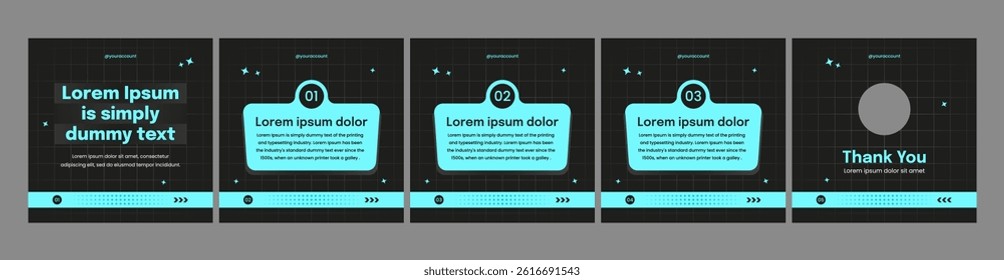 social media post carousel, editable layout template