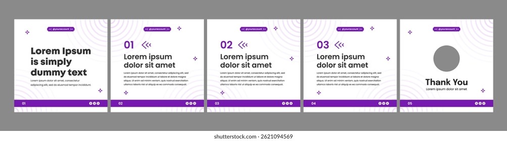 social media post carousel, editable layout template
