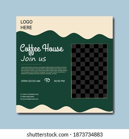 Social media post for coffee house,