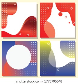 social media post collection with gradient style