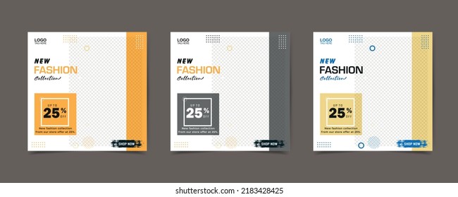 Social media post collection for online fashion discount sale