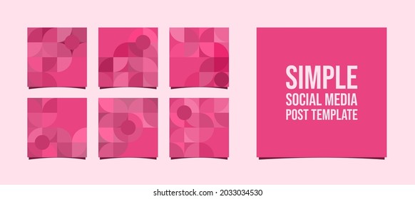 Social media post creative vector background set. 
