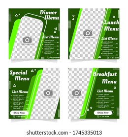 social media post with dark green colour design