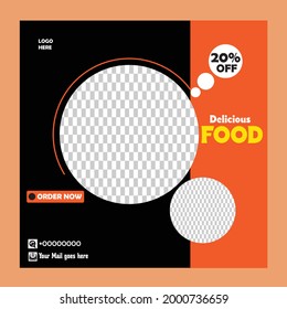 Social media post for delicious food.  Food ads.