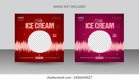 social media post delicious ice cream design