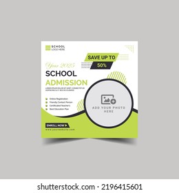 Social media post design for Admission, Banner design for social media