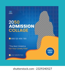 Social media post design for Admission school