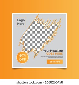 social media post design for ads template