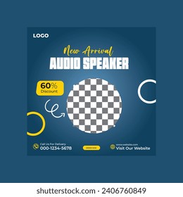 Social Media Post Design | Audio Speaker Post Templates | Social Media Post Templates Design