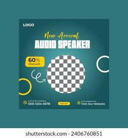 Social Media Post Design | Audio Speaker Post Templates | Social Media Post Templates Design