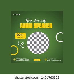 Social Media Post Design | Audio Speaker Post Templates | Social Media Post Templates Design