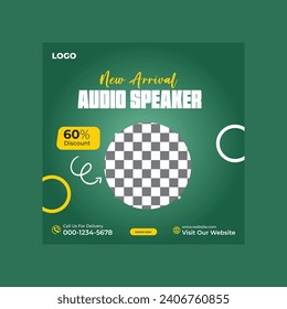 Social Media Post Design | Audio Speaker Post Templates | Social Media Post Templates Design