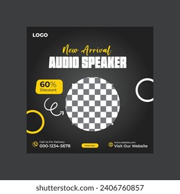 Social Media Post Design | Audio Speaker Post Templates | Social Media Post Templates Design