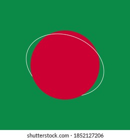 Social media post design,  Bangladesh flag color concept,  green and red vector. Blank post template for social platform. Background for Poster,  banners,  t-shirt.  Icon for sports. NGO presentation 