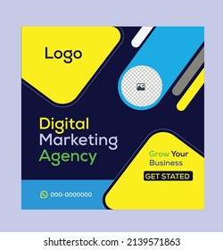 Social media post design and banner