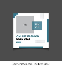 social media post design for social media banner blog fashion sale promotion vector template 