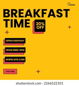 social media post design for breakfast.