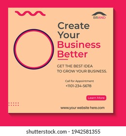 social media post design for business. vector design.
