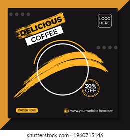 social media post design for coffee vector design.