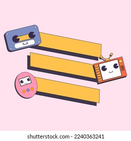 social media post design copy space 90s style