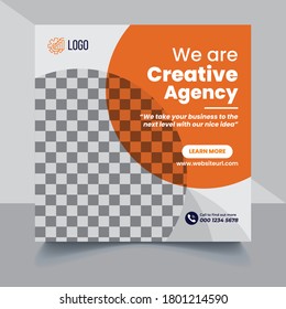 Social Media Post Design, Corporate Business Social Media Banner, Digital Business Marketing Banner