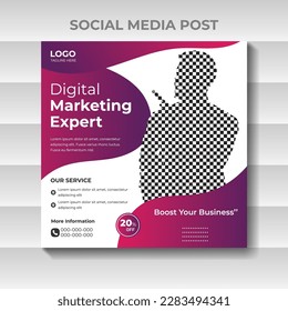 Social Media Post Design for Digital Business Marketing